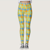 Leggings Les jonquilles d'or Faux Patchwork à Customiser (Devant)