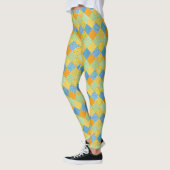 Leggings Les jonquilles d'or Faux Patchwork à Customiser (Gauche)