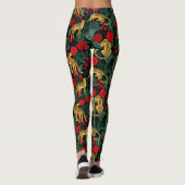 Leggings Les léopards et les roses rouges (Dos)