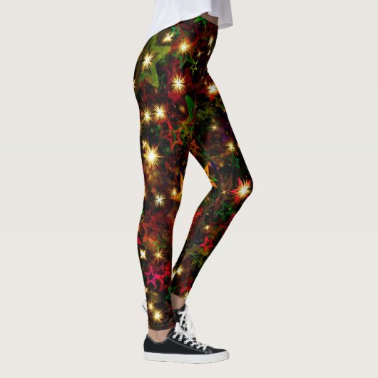 Leggings Les lumières des étoiles de Noël coordonnées avec (Droite)