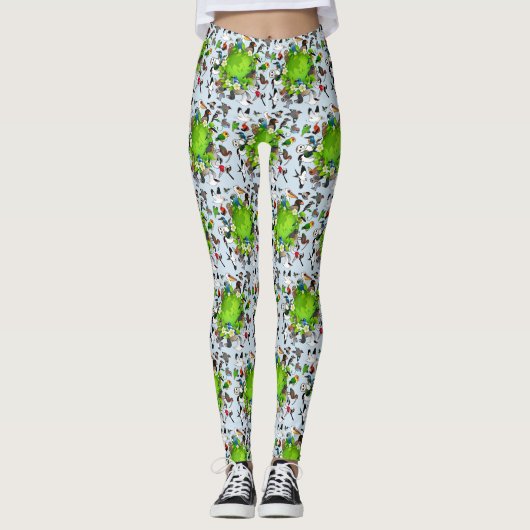 Leggings Les oiseaux de Birdorable volent autour de la (Devant)