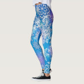 Leggings Les oodles de flocons de neige sur Arrière - plan  (Gauche)