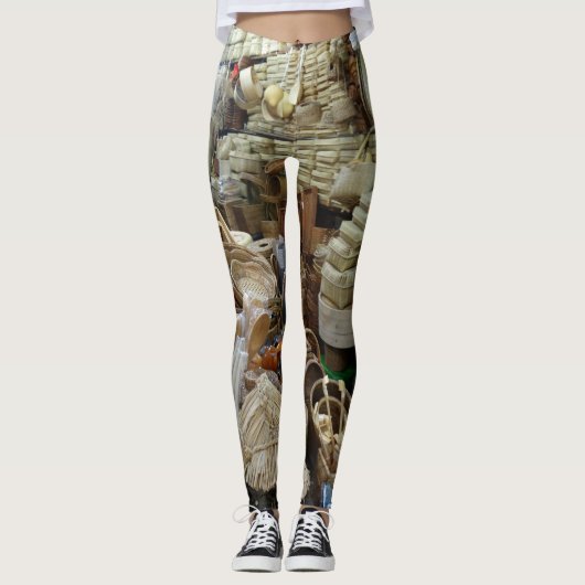 Leggings Les paniers d'un magasin de cuisine créent des cou (Devant)