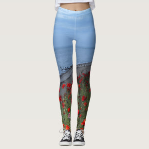 Leggings Les pavots et l'océan