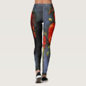 Leggings Les pavots rouges et les marguerites de Vincent va (Dos)