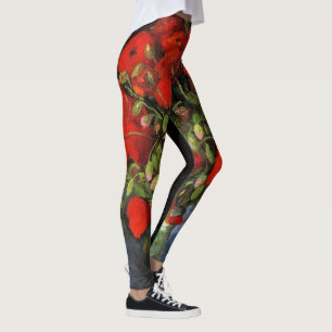 Leggings Les pavots rouges et les marguerites de Vincent va