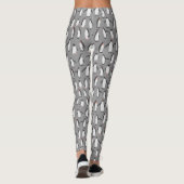 Leggings Les pingouins dans le motif des neiges (Dos)