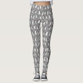 Leggings Les pingouins dans le motif des neiges (Devant)