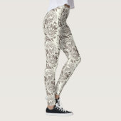 Leggings Les pivoines et les papillons bloquent l'impressio (Droite)