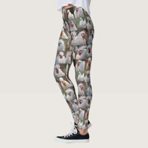Leggings "Les plumes en vedette : un portrait de poulet bla