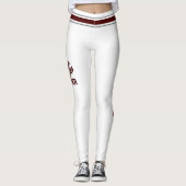 Leggings Les pom-pom-pom girls Maroon et White (Devant)