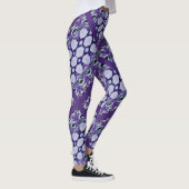 Leggings Les rayures de Chrissy dans le pourpre (Droite)