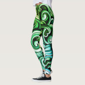 Leggings Les torrents d'énergie verte (Gauche)