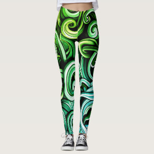 Leggings Les torrents d'énergie verte