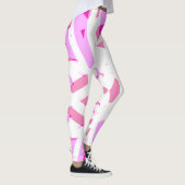 Leggings Les Valentines Art Déco Géométrique Rose Blanc Aim (Droite)