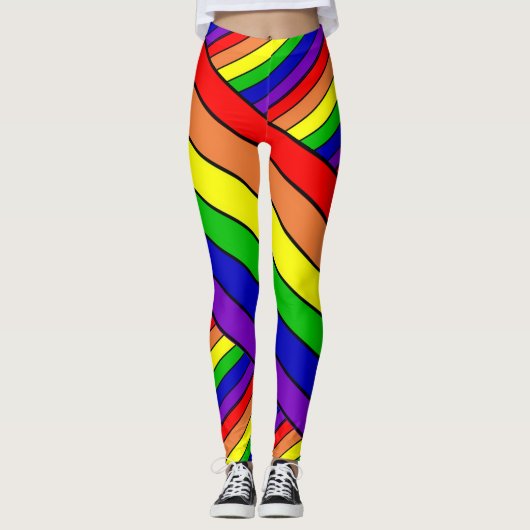 Leggings Lesbian LGBT Pride Arc-en-ciel (Devant)