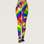 Leggings Lesbian LGBT Pride Arc-en-ciel (Dos)