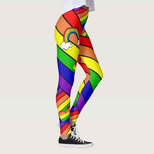 Leggings Lesbian LGBT Pride Arc-en-ciel (Droite)