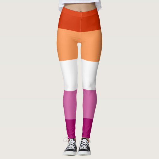 Leggings Lesbian Pride Flag LGBTQ (Devant)