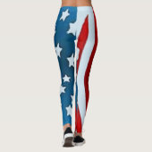 Leggings l'étoile de drapeau américain des Etats-Unis barre (Dos)