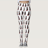 Leggings Let's Go! Walk Flat-Coated Retriever Dog (black) (Devant)