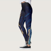 Leggings Lettre et nom personnalisés Marine Blue Gold Leggi (Gauche)