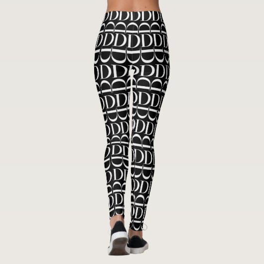 Leggings Lettre initiale D monogramme (Dos)