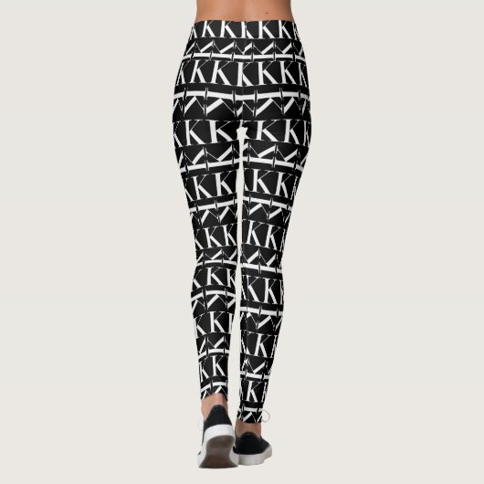 Leggings Lettre initiale monogramme K (Dos)