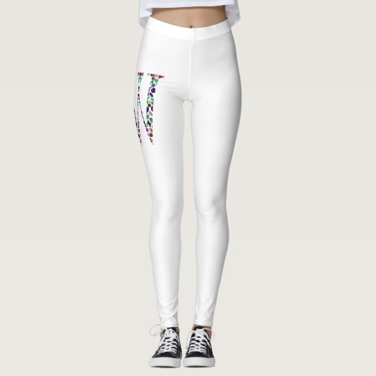 Leggings Lettre initiale W Gemstone Design (Devant)