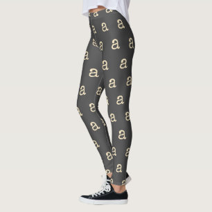 Leggings LETTRE MONGRAPHIQUE NOUVELLE Typographie Gris