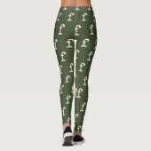 Leggings LETTRE MONOGRAPHIQUE MOYENNE Typographie Vert (Dos)