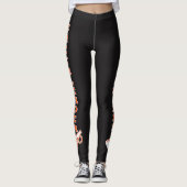Leggings Lettres de typographie Pom-pom girl-orange (Devant)