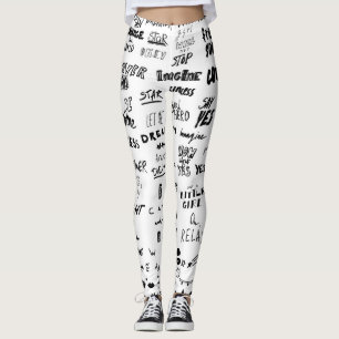 Leggings Lettres dessinées à la main, collection de griboui