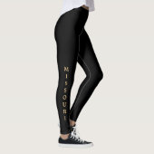 Leggings Lettres or Missouri Noir (Droite)