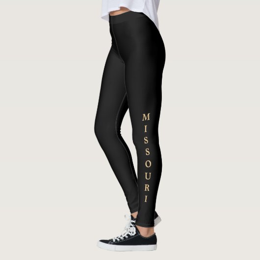 Leggings Lettres or Missouri Noir (Gauche)