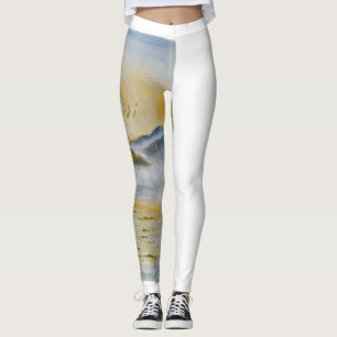 Leggings Lever de soleil d'été sur les montagnes Misty et l