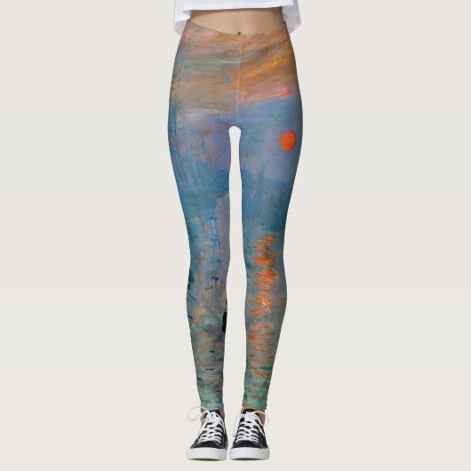 Leggings Lever de soleil d'impression par Claude Monet (Devant)