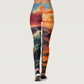 Leggings Lever de soleil tropical (Dos)