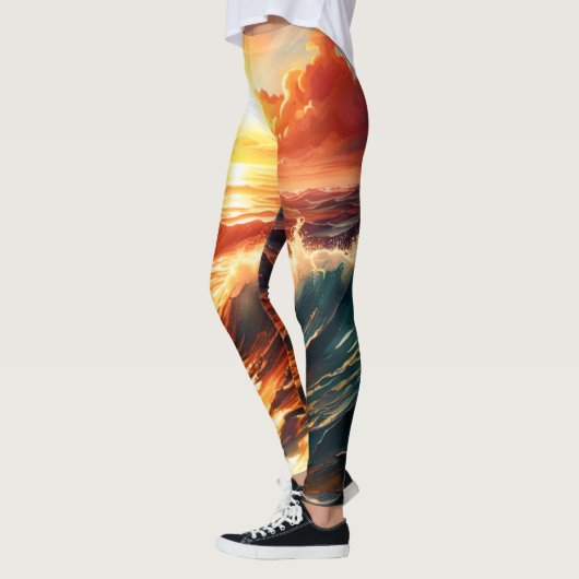 Leggings Lever de soleil tropical (Gauche)