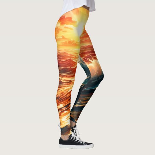 Leggings Lever de soleil tropical (Droite)