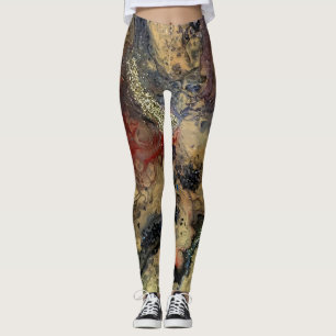 Leggings Lever du soleil sur la peinture du désert dans les