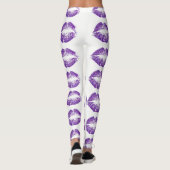 Leggings Lèvres à Parties scintillant violette (Dos)
