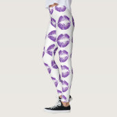 Leggings Lèvres à Parties scintillant violette (Gauche)