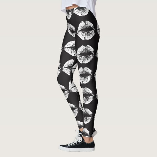 Leggings Lèvres blanches (Gauche)