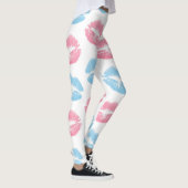 Leggings Lèvres bleues et roses Motif, Baguette à lèvres, B (Droite)