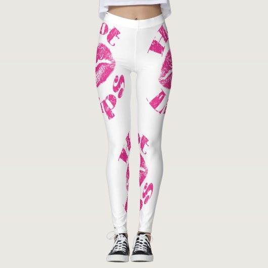 Leggings Lèvres Chaudes Roses ! (Devant)