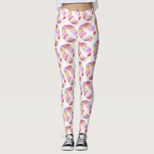Leggings Lèvres colorées Blanches modernes