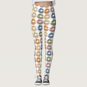 Leggings Lèvres colorées élégantes
