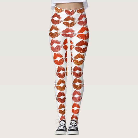 Leggings Lèvres Colorées Élégantes #21 (Devant)