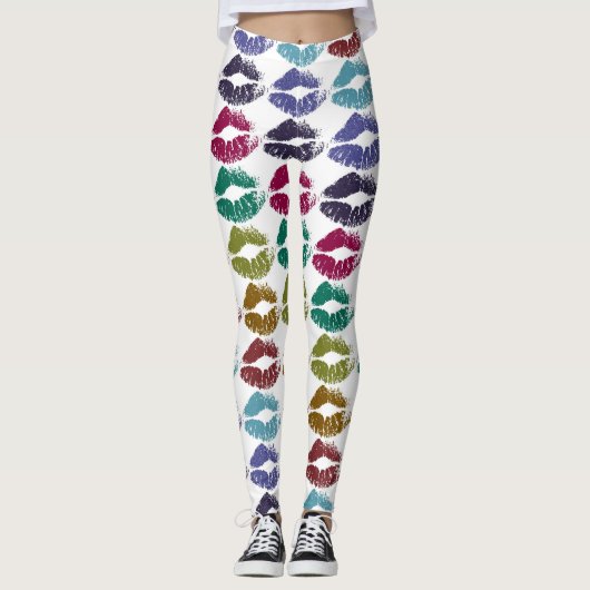 Leggings Lèvres Colorées Élégantes #35 (Devant)